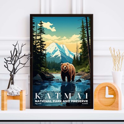 Katmai National Park and Preserve Poster, Travel Art, Office Poster, Home Decor | S7 - image5